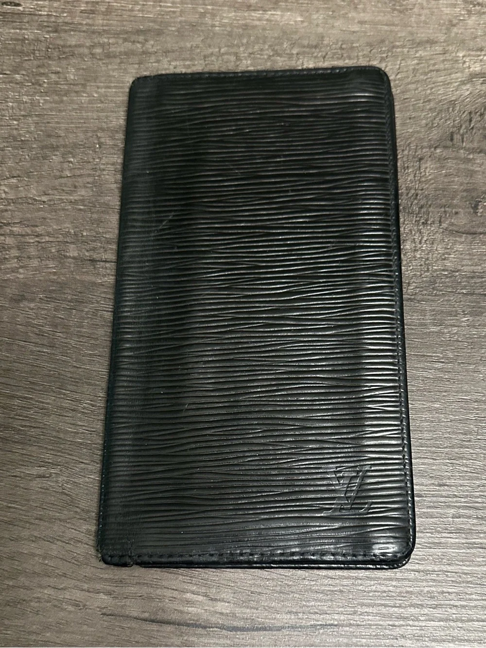 Louis Vuitton Black Epi Leather Long Wallet,